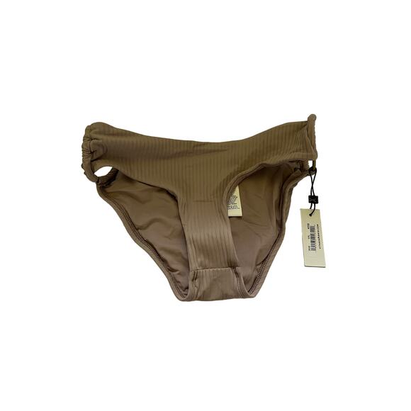 NWT Vitamin A Women's Coco High Waist Cheeky Swim Bikini Bottoms Brown Size XS - Picture 1 of 9